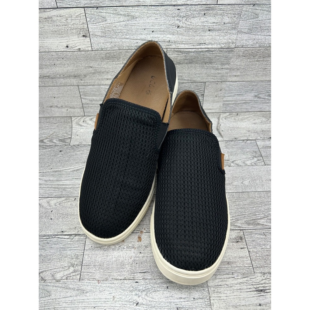 Olukai Pehuea Black Mesh Slip On Sneakers Women Sz 8.5 Drop-In Heel 20271-4040‎
